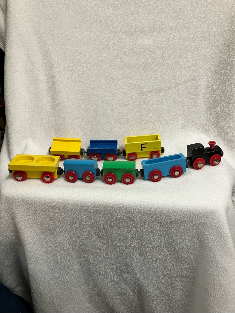 Vintage Wooden Pull-Along Train Set - Multicolor Kids Toy. Brio?